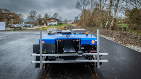 Ansicht des Zweiwegefahrzeuges