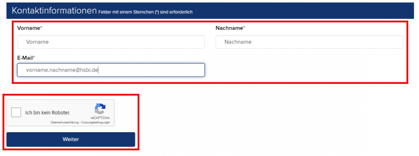 Eingeben der Produktinformationen
