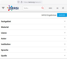 Screenshot der Seite www.oersi.org