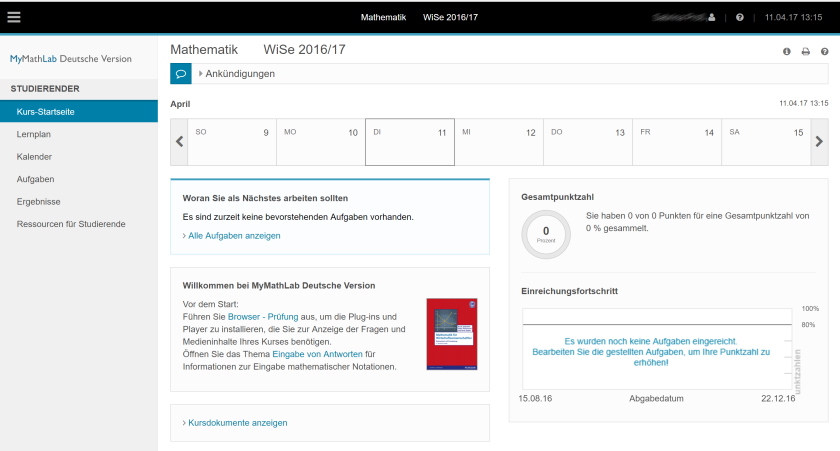 MyMathLab - interaktives Online-Tutorium für Mathematik