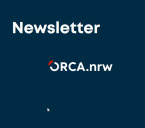 Newsletter ORCA.nrw auf blauem Grund