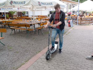 E-Scooter - Probe an der Weser