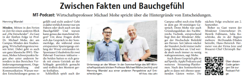 Mindener Tageblatt 07.08.2025 - Zwischen Fakten und Bauchgefühl