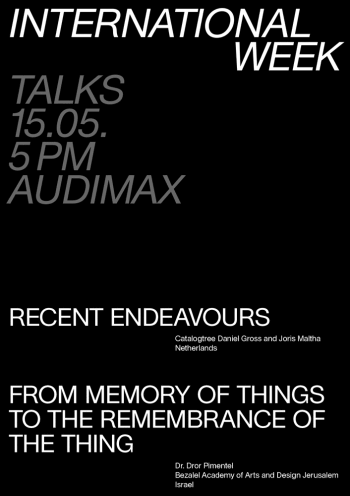 Plakat zu den Vorträgen der Internationalen Woche am 15.05.19