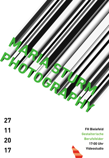 Plakat zum Werkvortrag von Maria Sturm