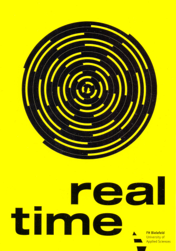 Text: real time; darüber ein Kreis, der sich aus mehreren Kreisstücken zusammensetzt