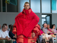 Model auf Modenschau