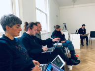 Teilnehmer beim Arbeiten