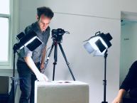 Florian Kühnle und Kamerasetup