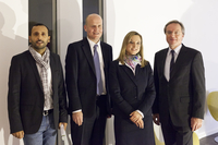 Ralph Brinkhaus mit den Organisatoren der International Week 2