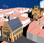 Grafik einer 3D-Stadtbäckerei