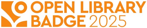 Grafik mit Text Open Library Badge 2025