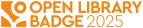 Grafik mit Text Open Library Badge 2025