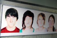 Plakatentwurf mit Gesichtern