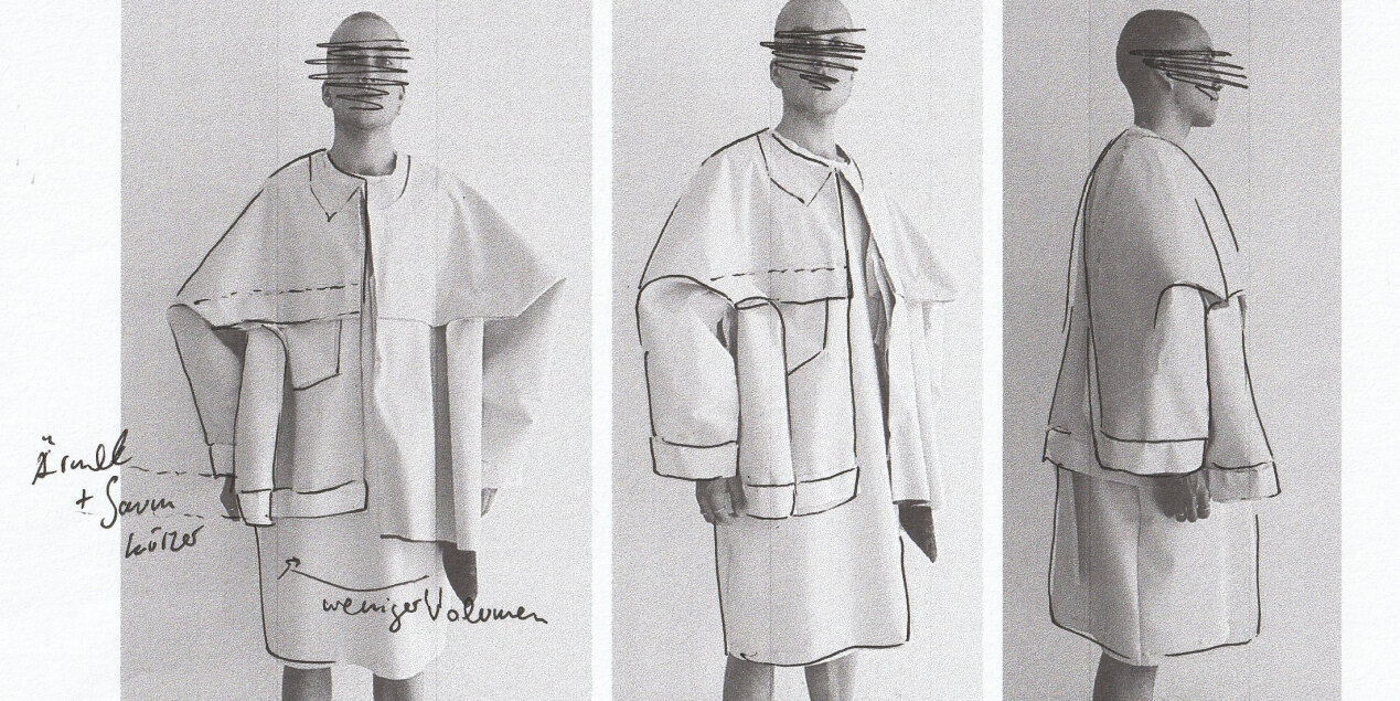 Bildercollage der Abschlussarbeit von Mode-Absolventin Cara Determeyer