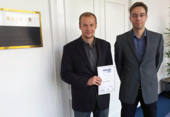 Preisträger Alkov und Professor Weidemann