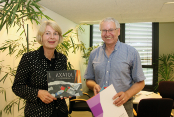 Prof. Dr. Ingeborg Schramm-Wölk verabschiedet Prof. Christoph Rust.