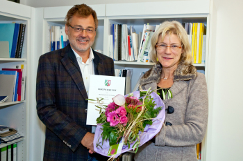 Kerstin Sommer und Vizepräsident Prof. Dr. Friedrich Biegler-König