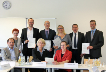 Die Teilnehmer des Pressegesprächs