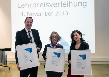 Lehrpreis2013: die drei Ausgezeichneten.