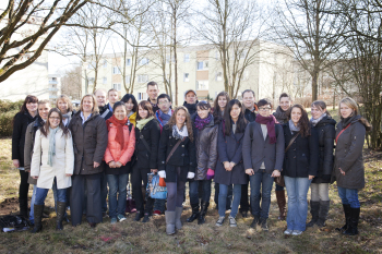 Das Team des Akademischen Auslandsamtes und die Buddies hießen die neuen Austauschstudierenden an der FH Bielefeld willkommen.