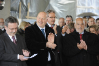 Dr. Reginbert Taube, Heinrich Micus,  Dr. Rüdiger Messal und Detlef Knabe (v. l.)