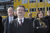 Pit Clausen, Dr. Reginbert Taube und Prof. Dr. Beate Rennen-Allhoff (v. l.) bei der Verkündung des Richtspruchs.