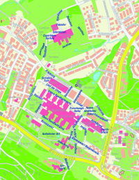 Karte mit den geplanten Straßen- und Wegebezeichnungen