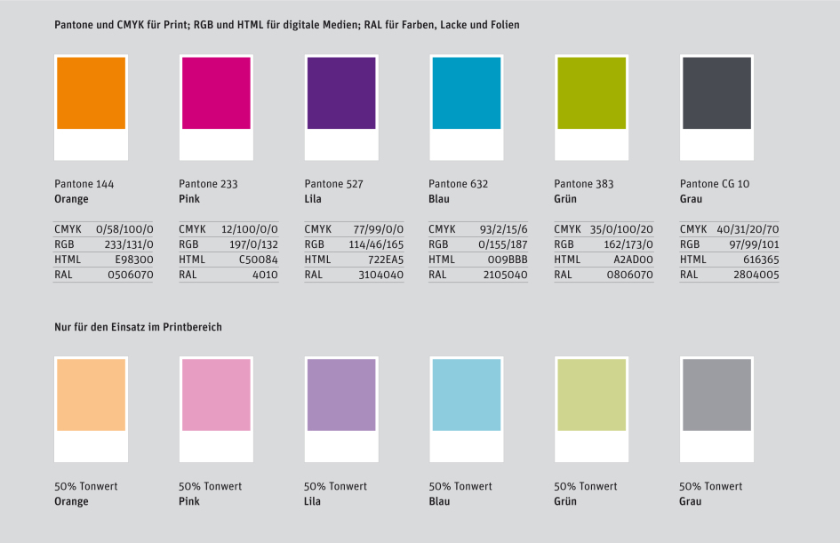 Farbpalette Corporate Design